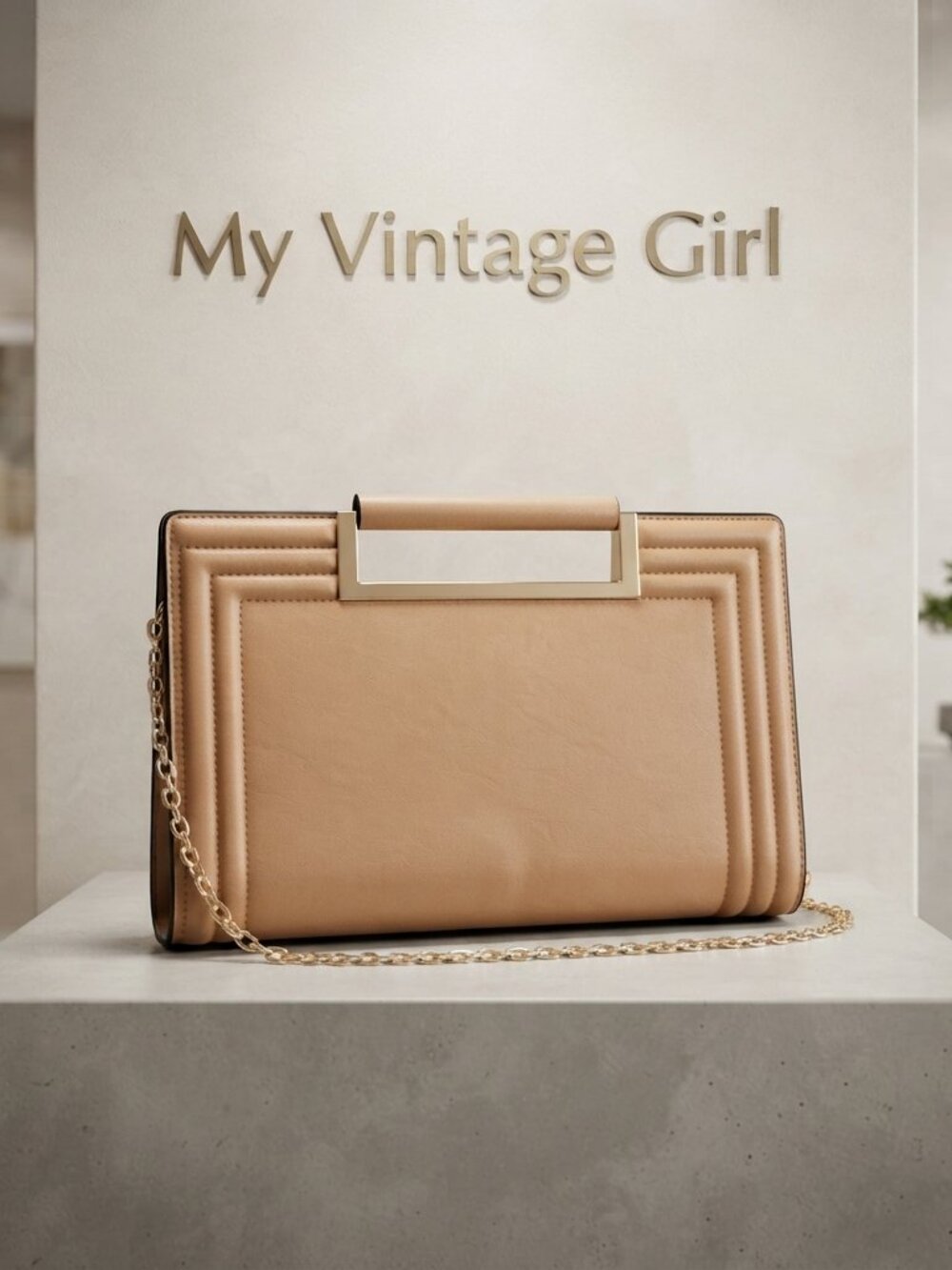 Meli Bianco Vegan Leather Clutch